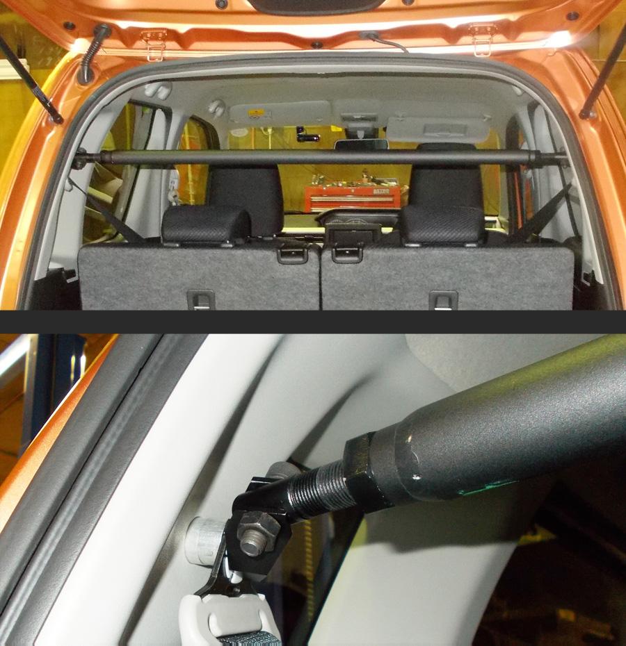 LARGUS ONLINE SHOP / スズキ ワゴンRハイブリッド MH55S 2WD/4WD 調整式リアピラーバー